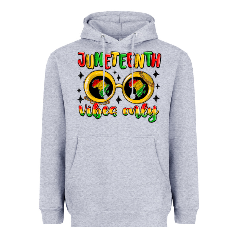 Juneteenth Vibes Only Heavyweight Hoodie by MaliasSmallBusiness | Teevron
