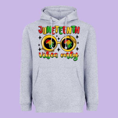 Juneteenth Vibes Only Heavyweight Hoodie Designed By Maliassmallbusiness