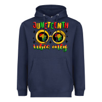 Navy juneteenth vibes only Heavyweight Hoodie - MaliasSmallBusiness