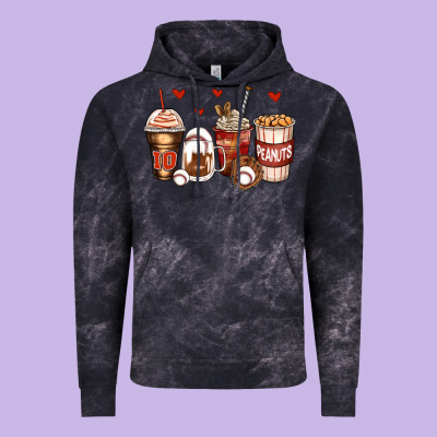Baseball Coffee Cups Vintage Hoodie Designed By Zillion Design Studio