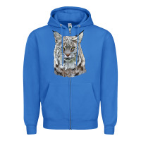 True Royal Bobcat Head Zipper Hoodie - LillyAllenDesigns