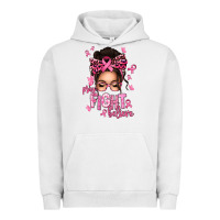 Pigment Lunar Rock pray fight believe breast cancer afro messy bun Urban Hoodie - texasbilliewilder