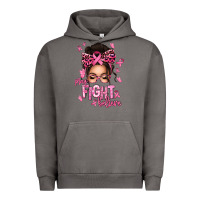 Pigment Tornado pray fight believe breast cancer afro messy bun Urban Hoodie - texasbilliewilder