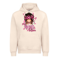 Sandshell pray fight believe breast cancer afro messy bun Urban Hoodie - texasbilliewilder