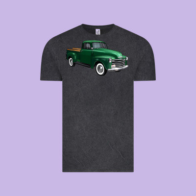 Western Green Truck Right 34 View 1 Vintage Tee Designed By Fadigitalartstudio