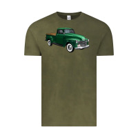 Vintage Olive western green truck right 34 view 1 Vintage Tee - FaDigitalArtStudio