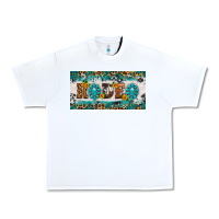 White rodeo license plate Urban Heavy Tee - HRA Design Shop