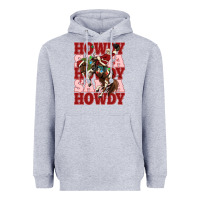 Heather Grey howdy santa cowboy christmas Heavyweight Hoodie - MaliasSmallBusiness