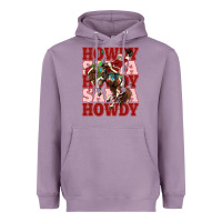 Lavender howdy santa cowboy christmas Heavyweight Hoodie - MaliasSmallBusiness