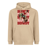 Mushroom howdy santa cowboy christmas Heavyweight Hoodie - MaliasSmallBusiness