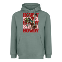 Sage howdy santa cowboy christmas Heavyweight Hoodie - MaliasSmallBusiness