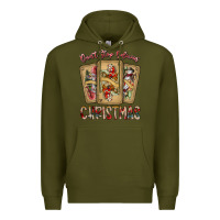 Army Green dont stop believin christmas Premium Hoodie - SublimationCraftShop