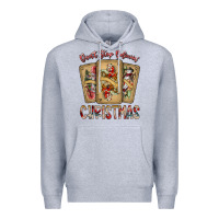 Heather Grey dont stop believin christmas Premium Hoodie - SublimationCraftShop