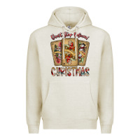 Oatmeal Heather dont stop believin christmas Premium Hoodie - SublimationCraftShop