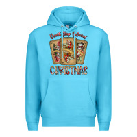 Ocean Blue dont stop believin christmas Premium Hoodie - SublimationCraftShop