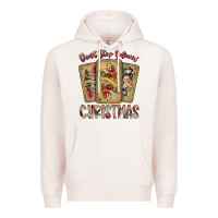 Pale Pink dont stop believin christmas Premium Hoodie - SublimationCraftShop