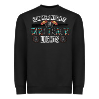 Black summer night & dirt track lights Heavyweight Sweatshirt - CowhideDigitalArt