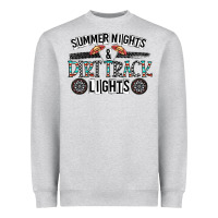Heather Grey summer night & dirt track lights Heavyweight Sweatshirt - CowhideDigitalArt