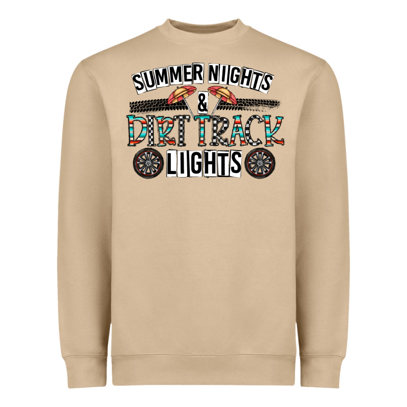 Summer Night & Dirt Track Lights Heavyweight Sweatshirt by CowhideDigitalArt | Teevron