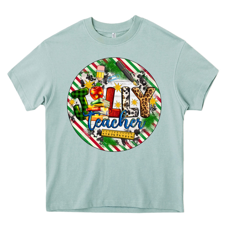 Christmas Jolly Teacher Heavy Core Tee by Artiststas | Teevron