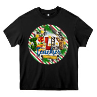 Black Christmas Jolly Teacher Heavy Core Tee - Artiststas