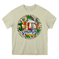 Mossy Christmas Jolly Teacher Heavy Core Tee - Artiststas
