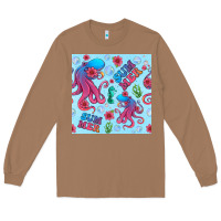 Toasted Coconut summer and octopus seamless pattern Long Sleeve Tee - BundleAndBundleShop
