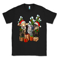 Black western christmas cows and cactuses Classic Tee - AdoDesignShop