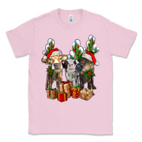 Bubblegum Pink western christmas cows and cactuses Classic Tee - AdoDesignShop