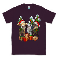 Plum western christmas cows and cactuses Classic Tee - AdoDesignShop
