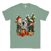 Sage western christmas cows and cactuses Classic Tee - AdoDesignShop