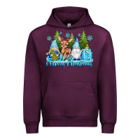 Mauve Wine merry christmas gnomes Urban Hoodie - texasbilliewilder
