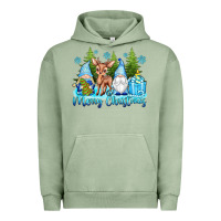 Pigment Oil Green merry christmas gnomes Urban Hoodie - texasbilliewilder