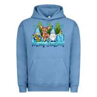 Pigment Pebble Blue merry christmas gnomes Urban Hoodie - texasbilliewilder