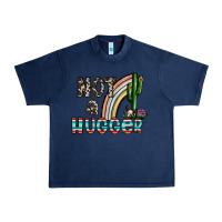 Navy not a hugger Urban Heavy Tee - CowhideDigitalArt