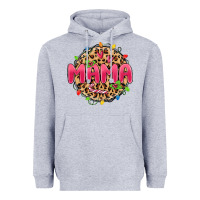 Heather Grey mama christmas lights Heavyweight Hoodie - MaliasSmallBusiness
