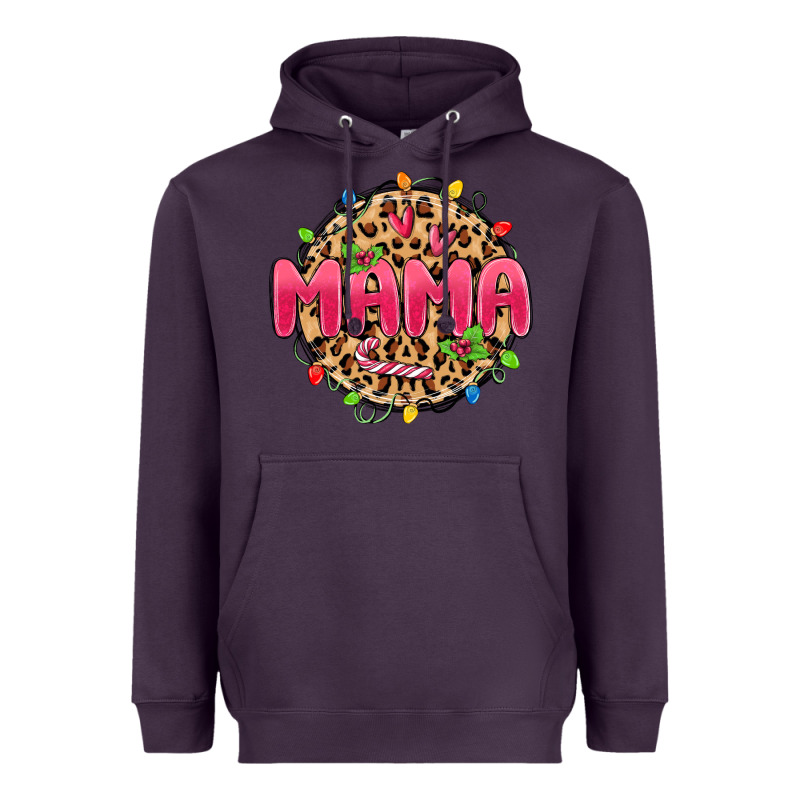 Mama Christmas Lights Heavyweight Hoodie by MaliasSmallBusiness | Teevron