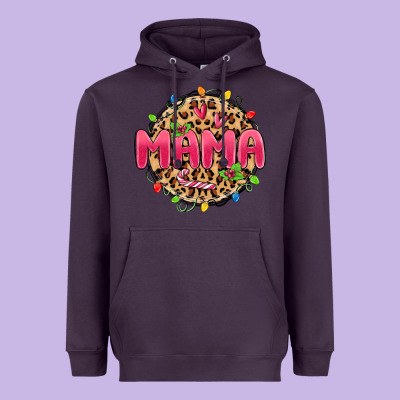 Mama Christmas Lights Heavyweight Hoodie Designed By Maliassmallbusiness