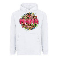 White mama christmas lights Heavyweight Hoodie - MaliasSmallBusiness