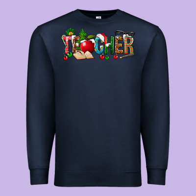 Christmas Teacher Premium Sweatshirt Designed By Nancycooperartshop