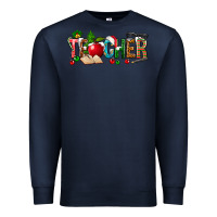 Navy christmas teacher Premium Sweatshirt - NancyCooperArtShop