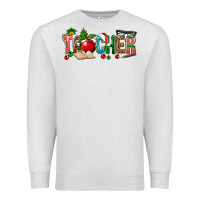 Oatmeal Heather christmas teacher Premium Sweatshirt - NancyCooperArtShop