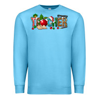 Ocean Blue christmas teacher Premium Sweatshirt - NancyCooperArtShop