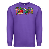 Purple christmas teacher Premium Sweatshirt - NancyCooperArtShop