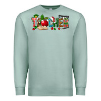 Seafoam christmas teacher Premium Sweatshirt - NancyCooperArtShop