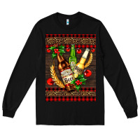 Black beer bottles with mistletoe Long Sleeve Tee - AdoDesignShop