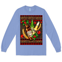 Colony Blue beer bottles with mistletoe Long Sleeve Tee - AdoDesignShop