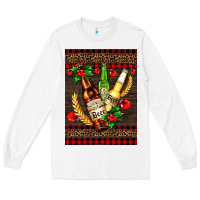 White beer bottles with mistletoe Long Sleeve Tee - AdoDesignShop