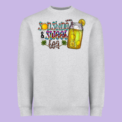 Sunshine & Sweet Tea Heavyweight Sweatshirt Designed By Cowhidedigitalart