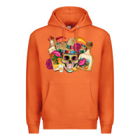 Carrot mexican skull sombrero tequila bottle paper roses Premium Hoodie - Artiststas